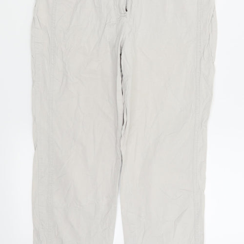Canda Womens Grey   Capri Trousers Size 10 L22 in