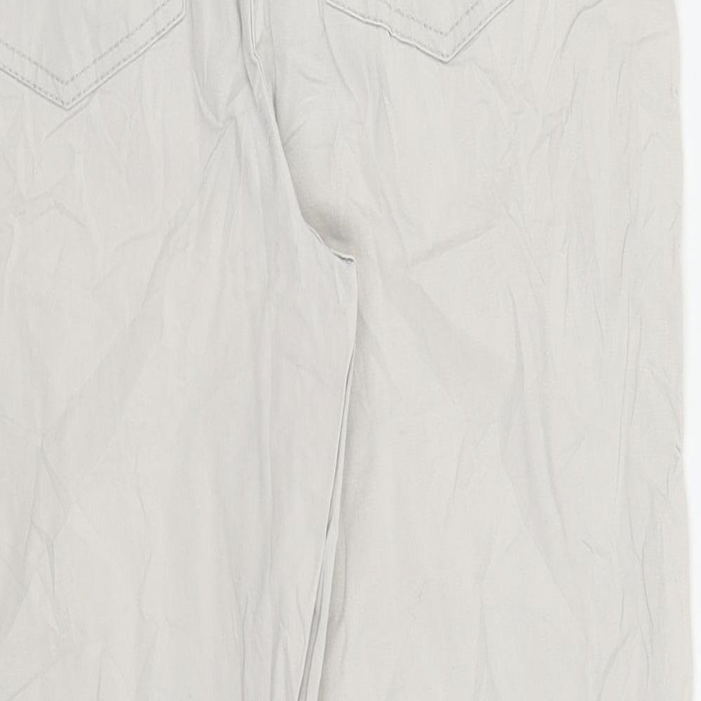 Canda Womens Grey   Capri Trousers Size 10 L22 in
