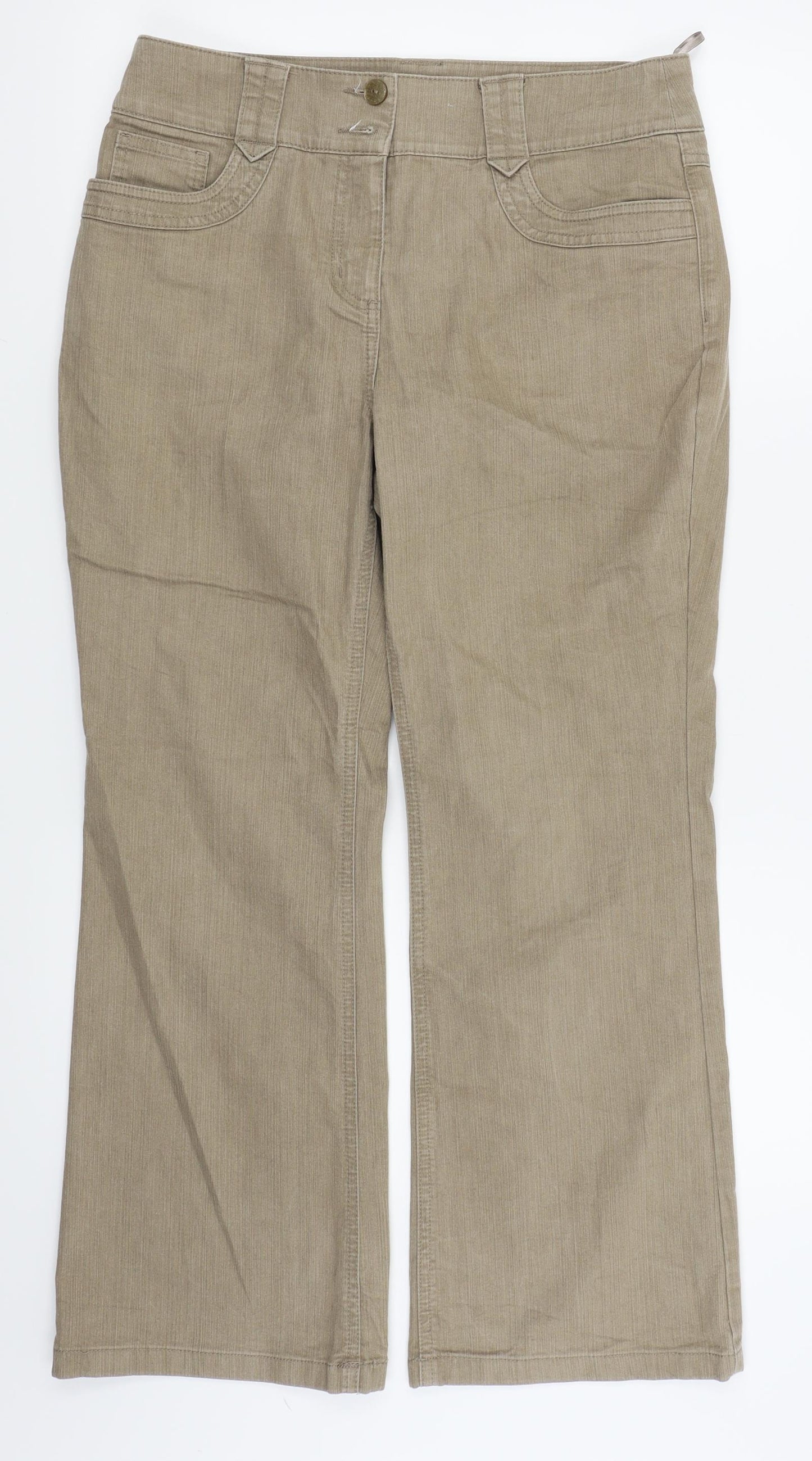 Per Una Womens Beige   Skinny Jeans Size 12 L26.5 in