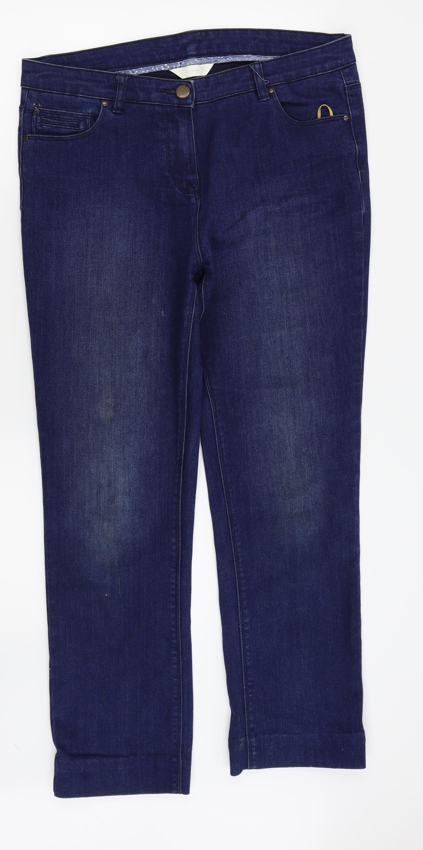 BHS Womens Blue   Straight Jeans Size 14 L27 in