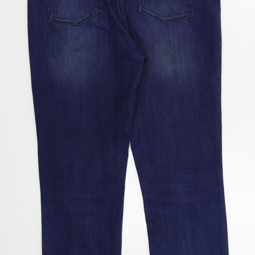 BHS Womens Blue   Straight Jeans Size 14 L27 in
