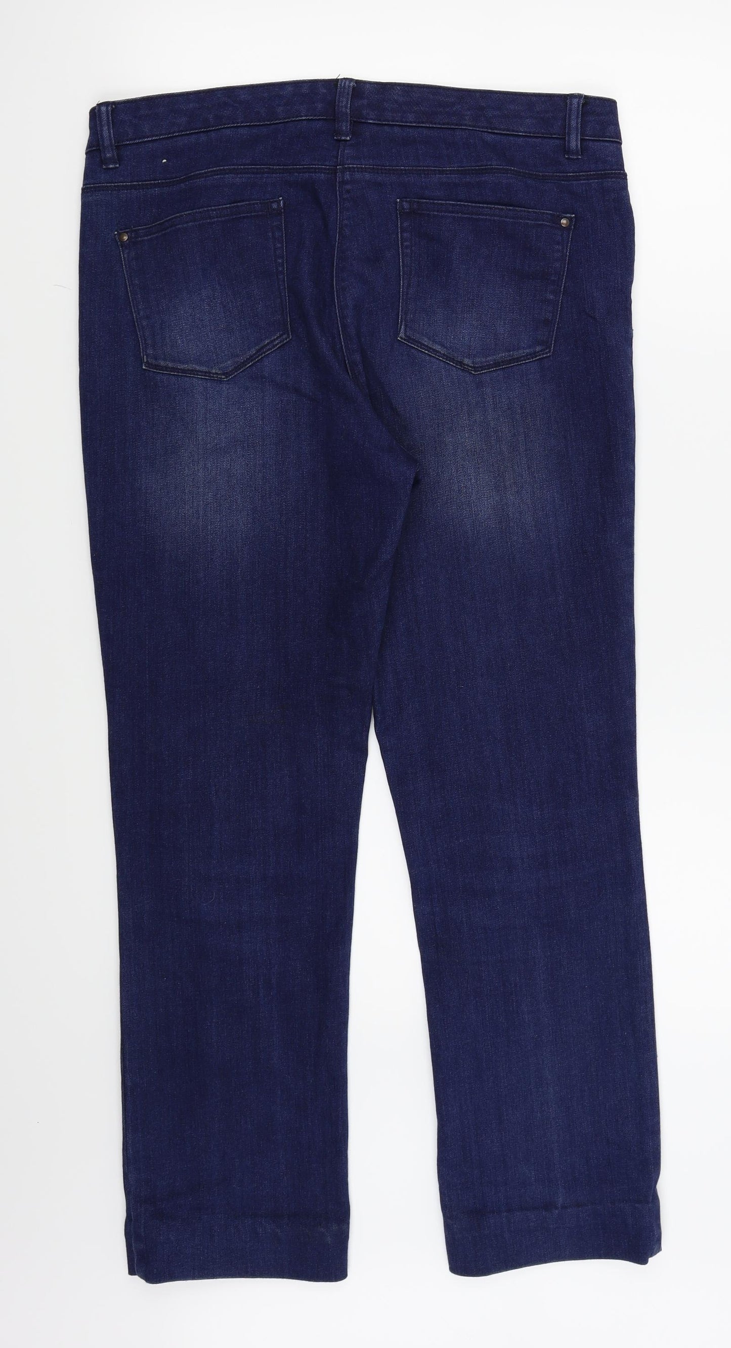 BHS Womens Blue   Straight Jeans Size 14 L27 in