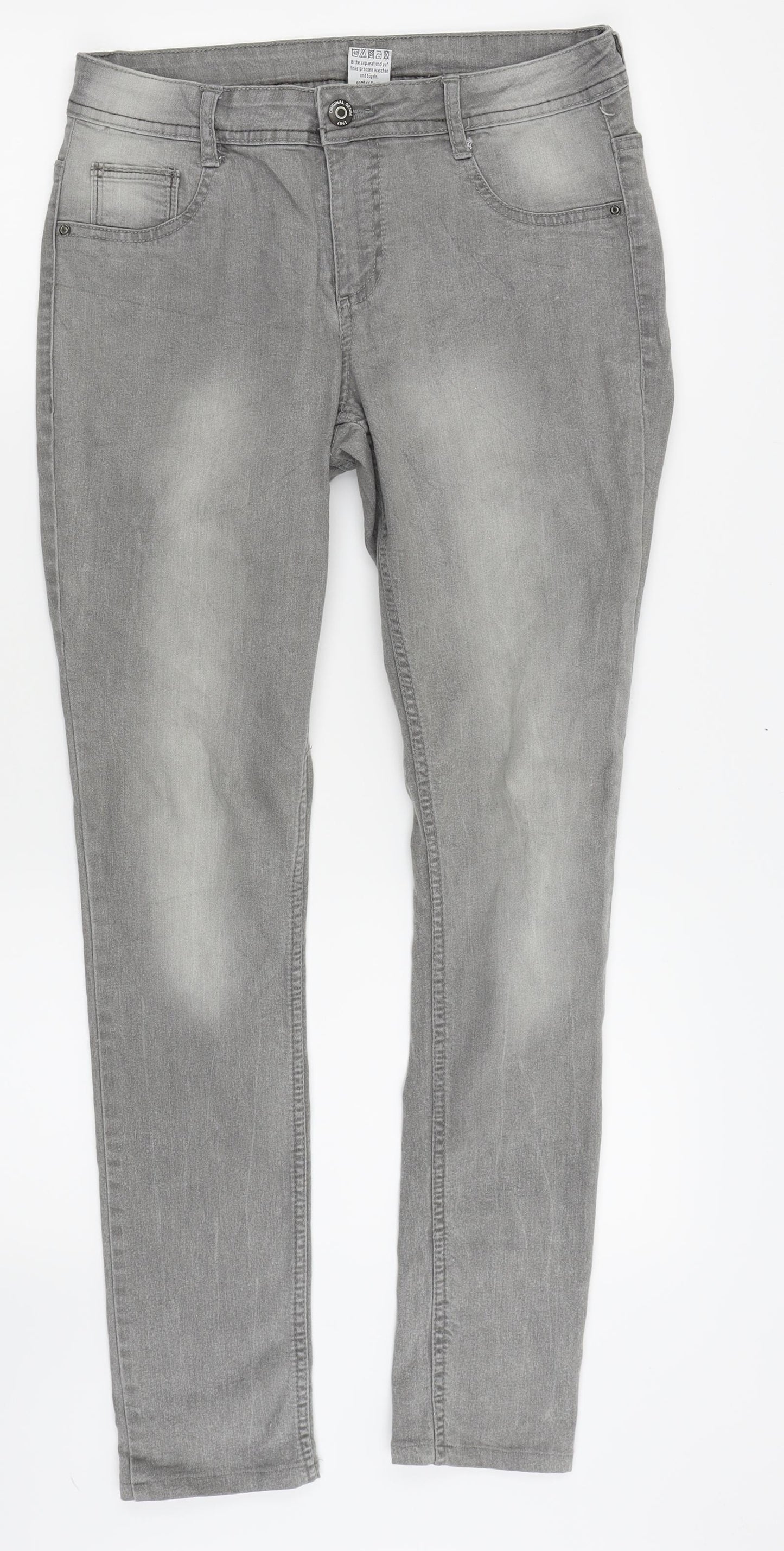 UpFashion Womens Grey   Skinny Jeans Size 14 L28 in