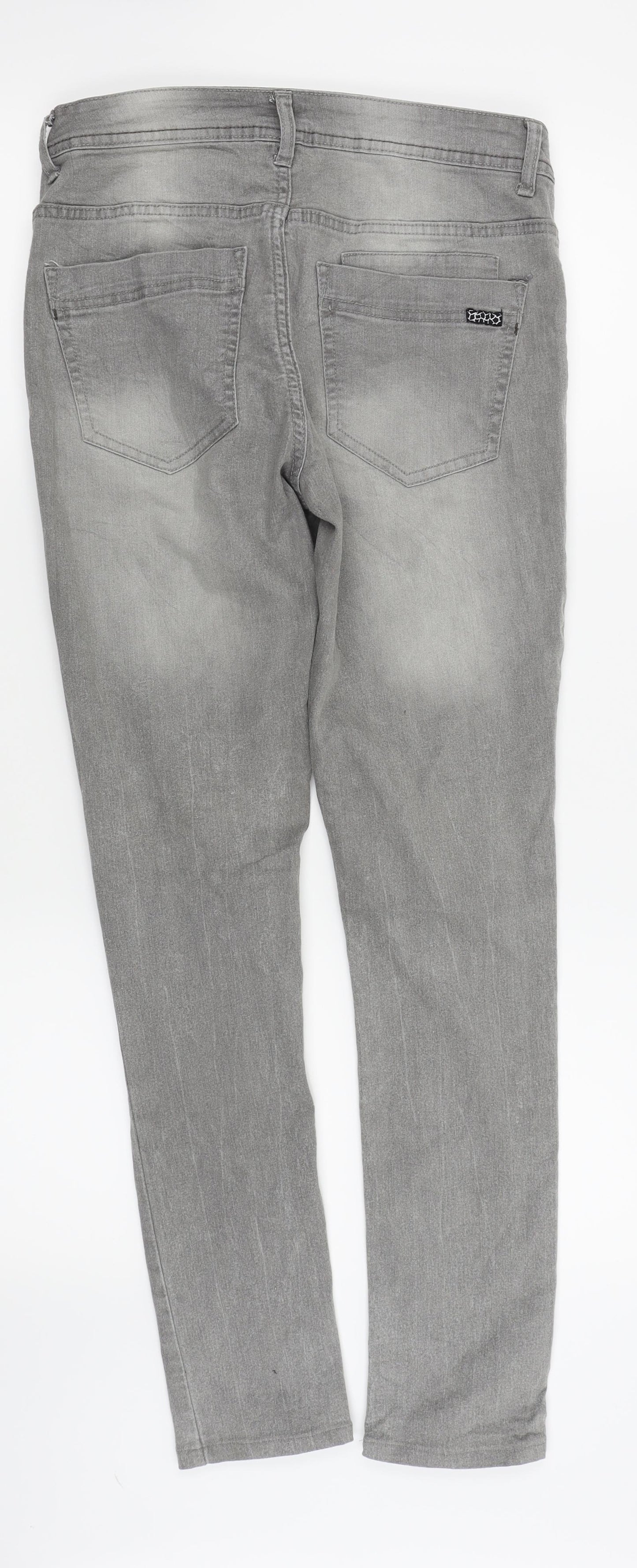 UpFashion Womens Grey   Skinny Jeans Size 14 L28 in