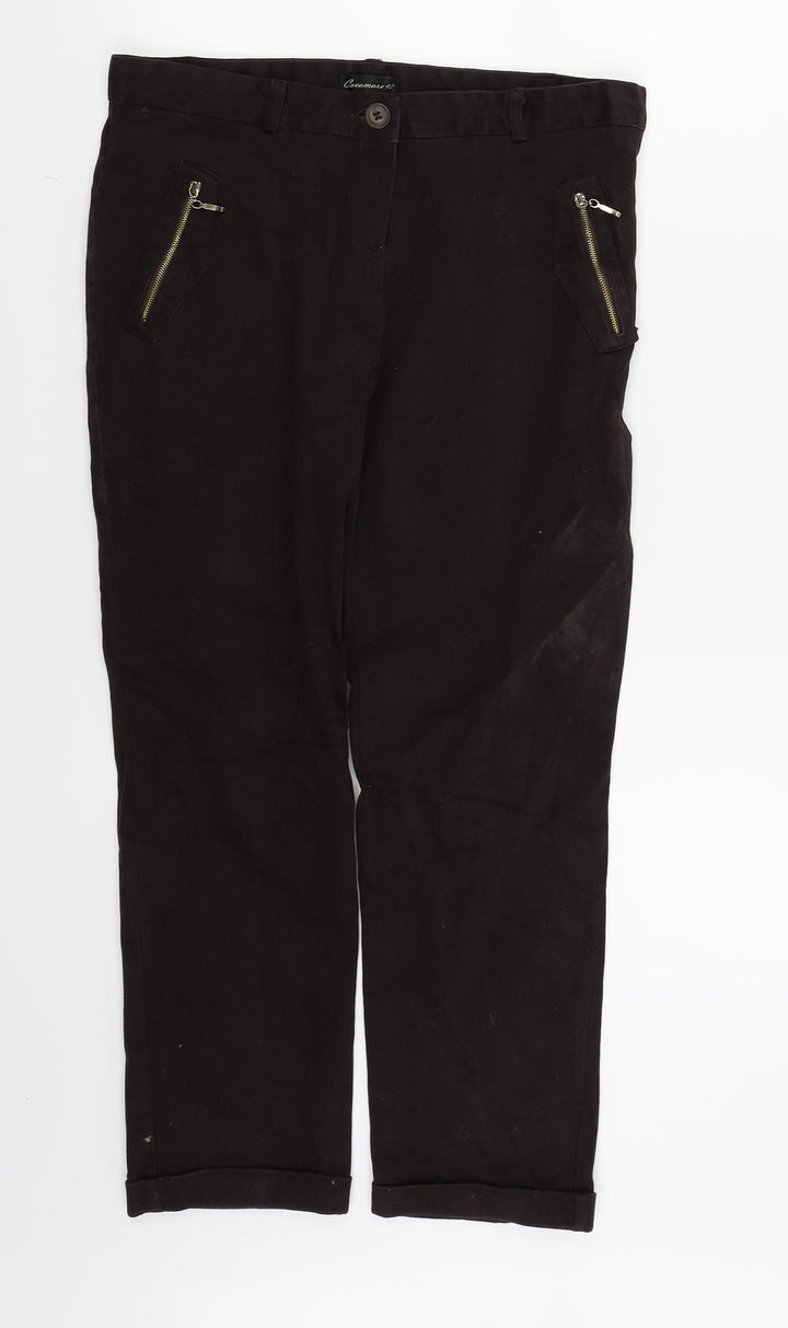 Cocomore Womens Brown Straight Jeans Size 32 in L25 in