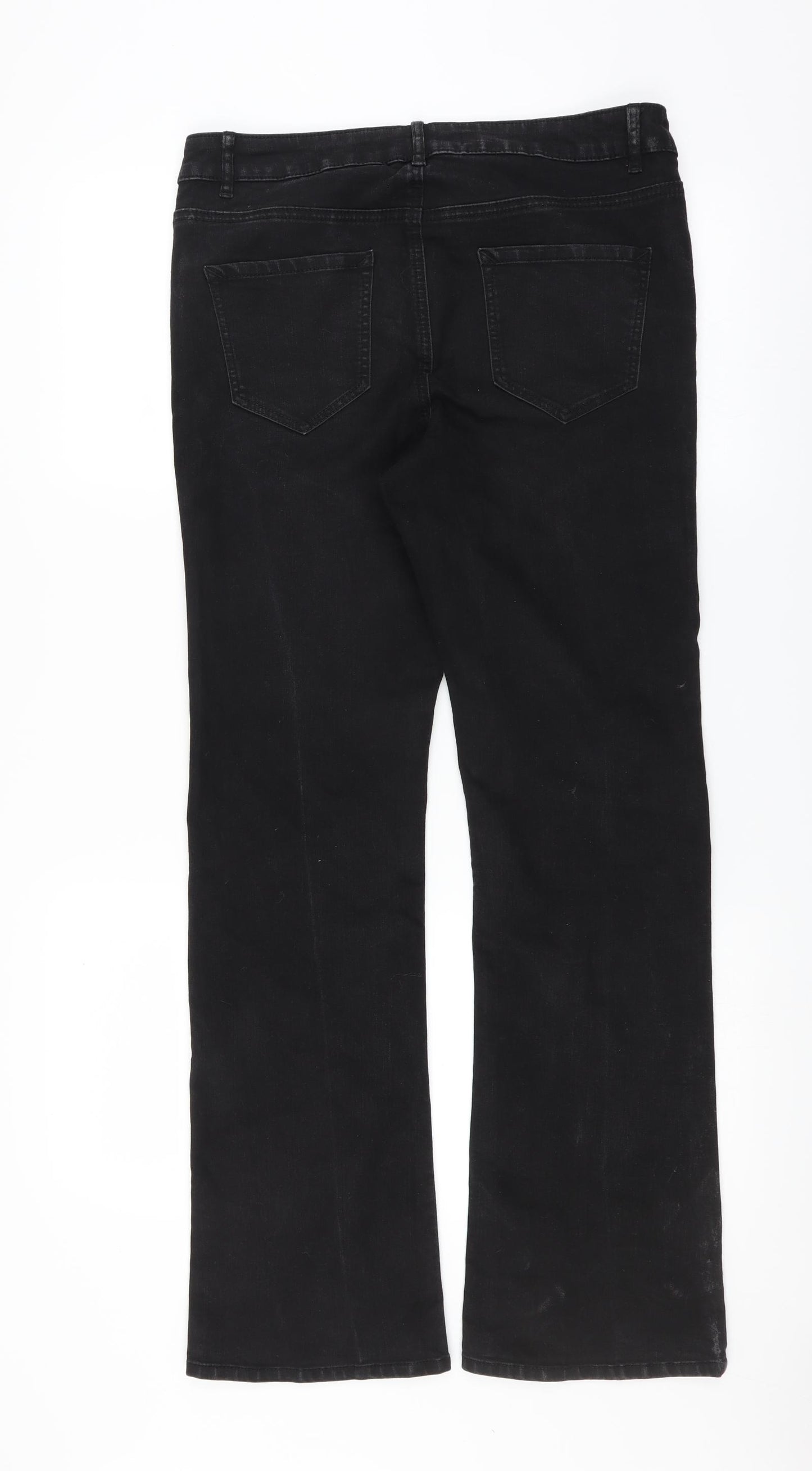 George Womens Black  Denim Bootcut Jeans Size 12 L30 in - bootcut
