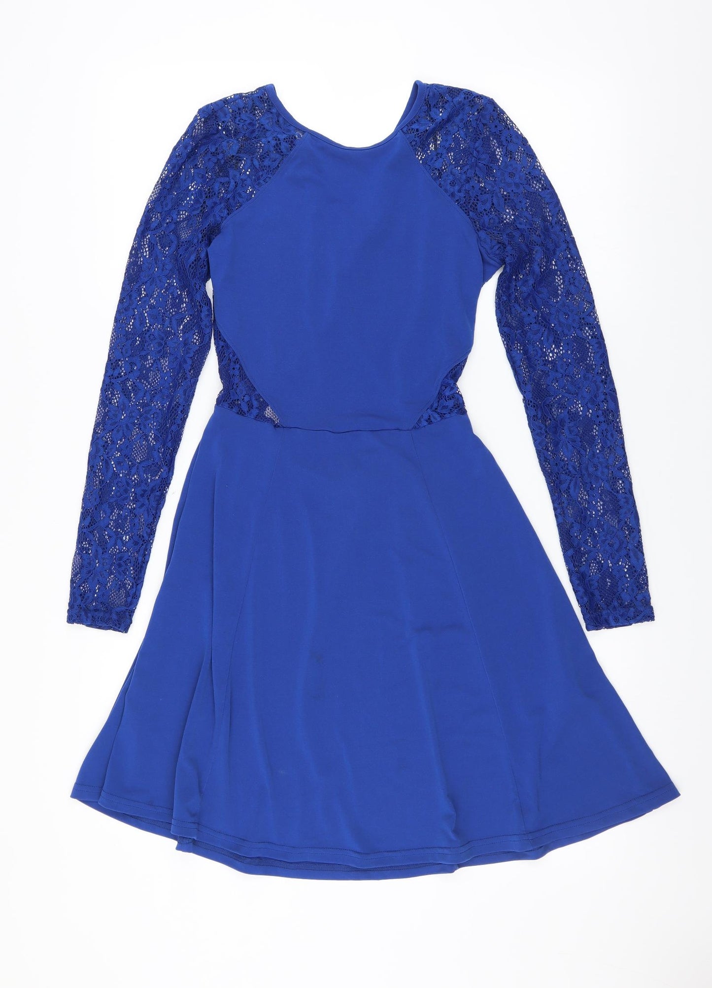 Divided by H&M Womens Blue   Fit & Flare  Size 10  - lace sleeves