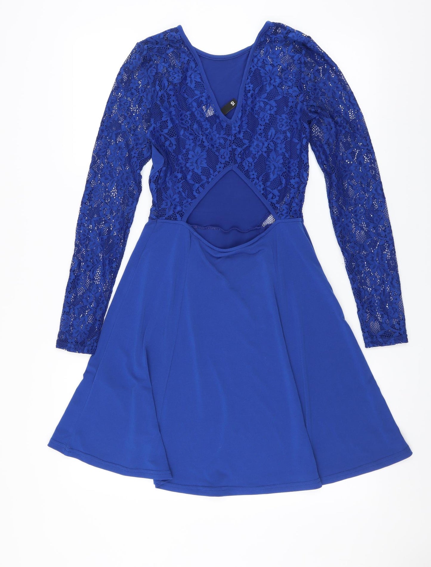 Divided by H&M Womens Blue   Fit & Flare  Size 10  - lace sleeves