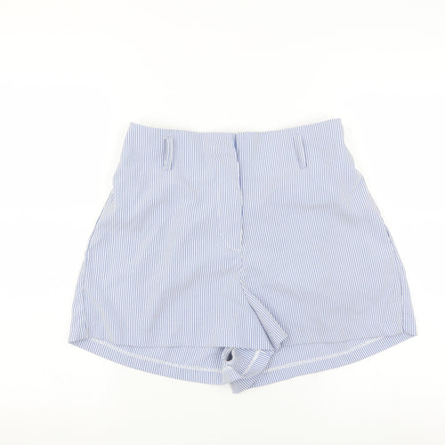 Peacocks Womens Blue Striped  Hot Pants Shorts Size 12