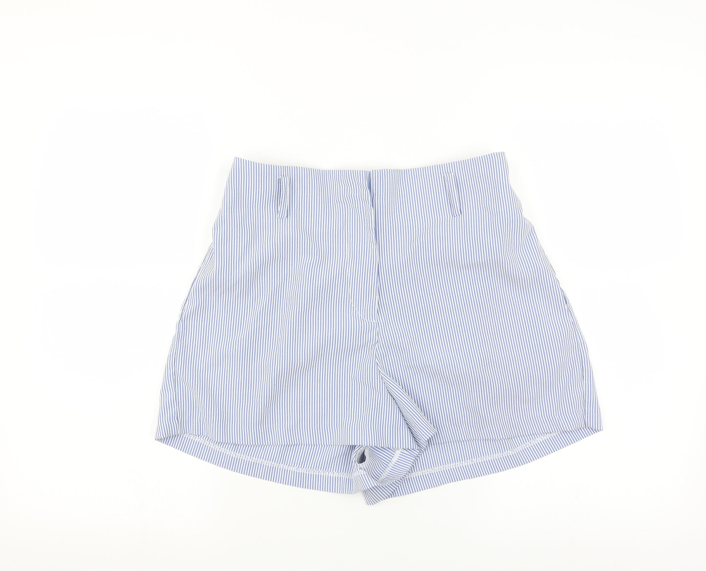 Peacocks Womens Blue Striped  Hot Pants Shorts Size 12