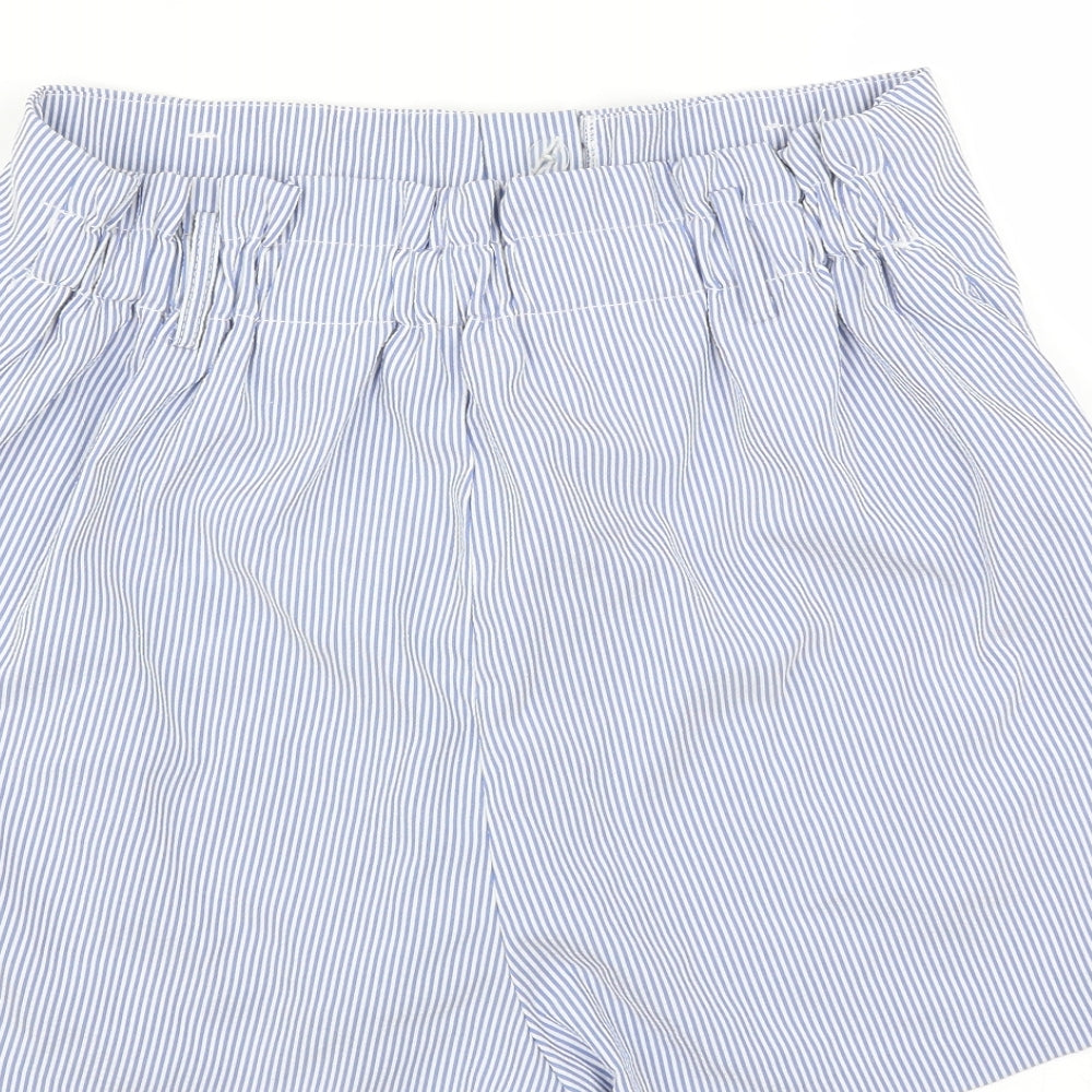 Peacocks Womens Blue Striped  Hot Pants Shorts Size 12