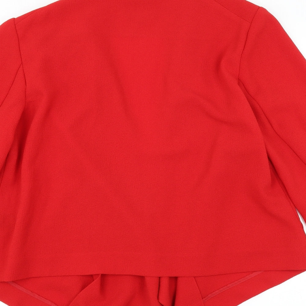 Papaya Womens Red   Jacket Blazer Size 14  - waterfall front