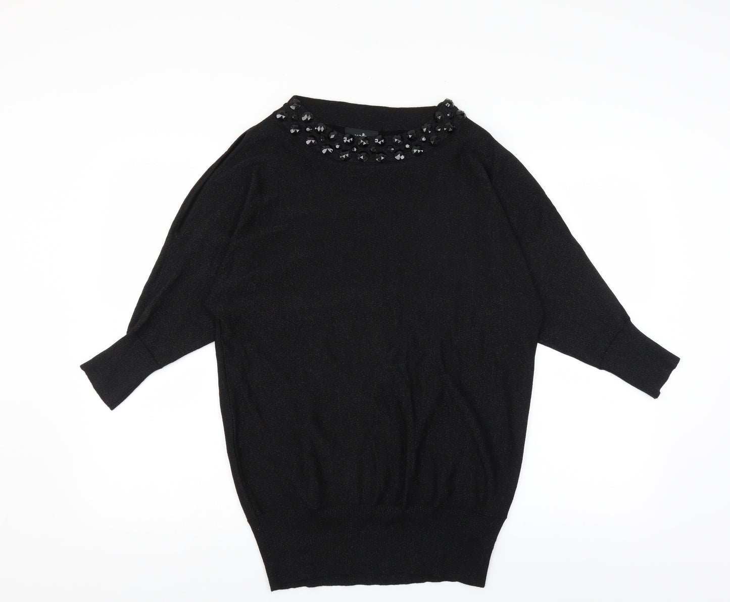 Wallis Womens Black   Pullover Jumper Size S  - cold shoudler
