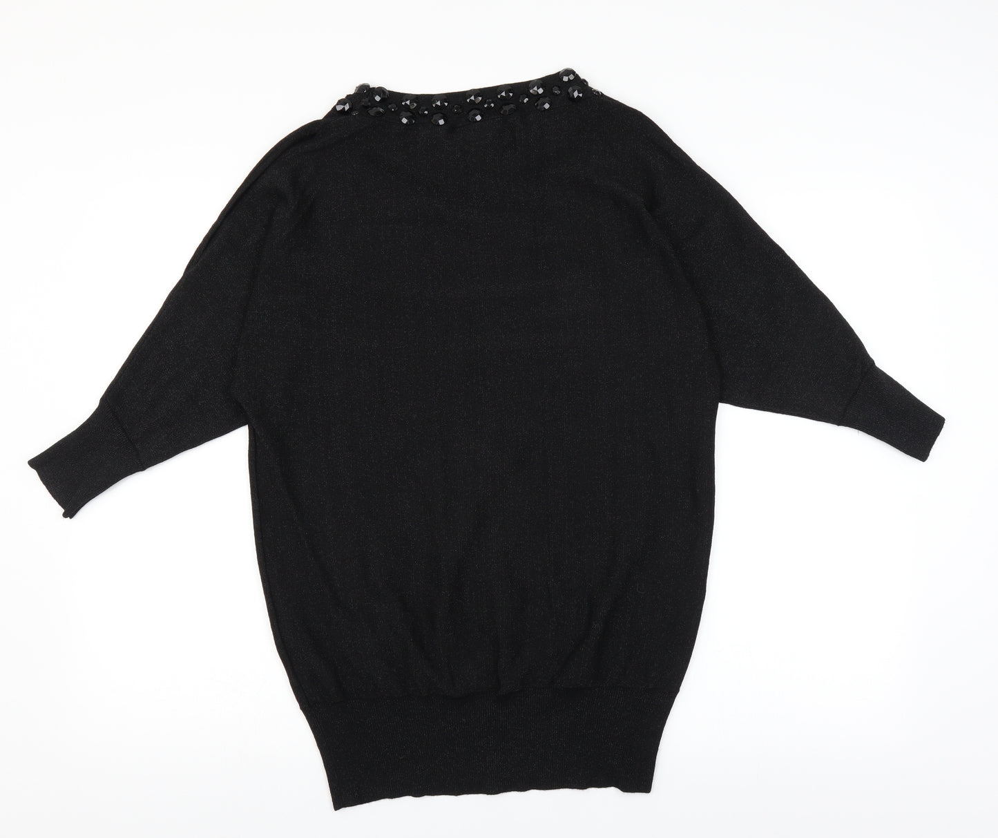 Wallis Womens Black   Pullover Jumper Size S  - cold shoudler
