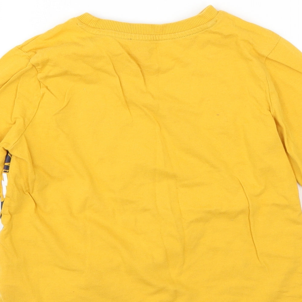 F&F Boys Yellow   Basic T-Shirt Size 5-6 Years  - digger
