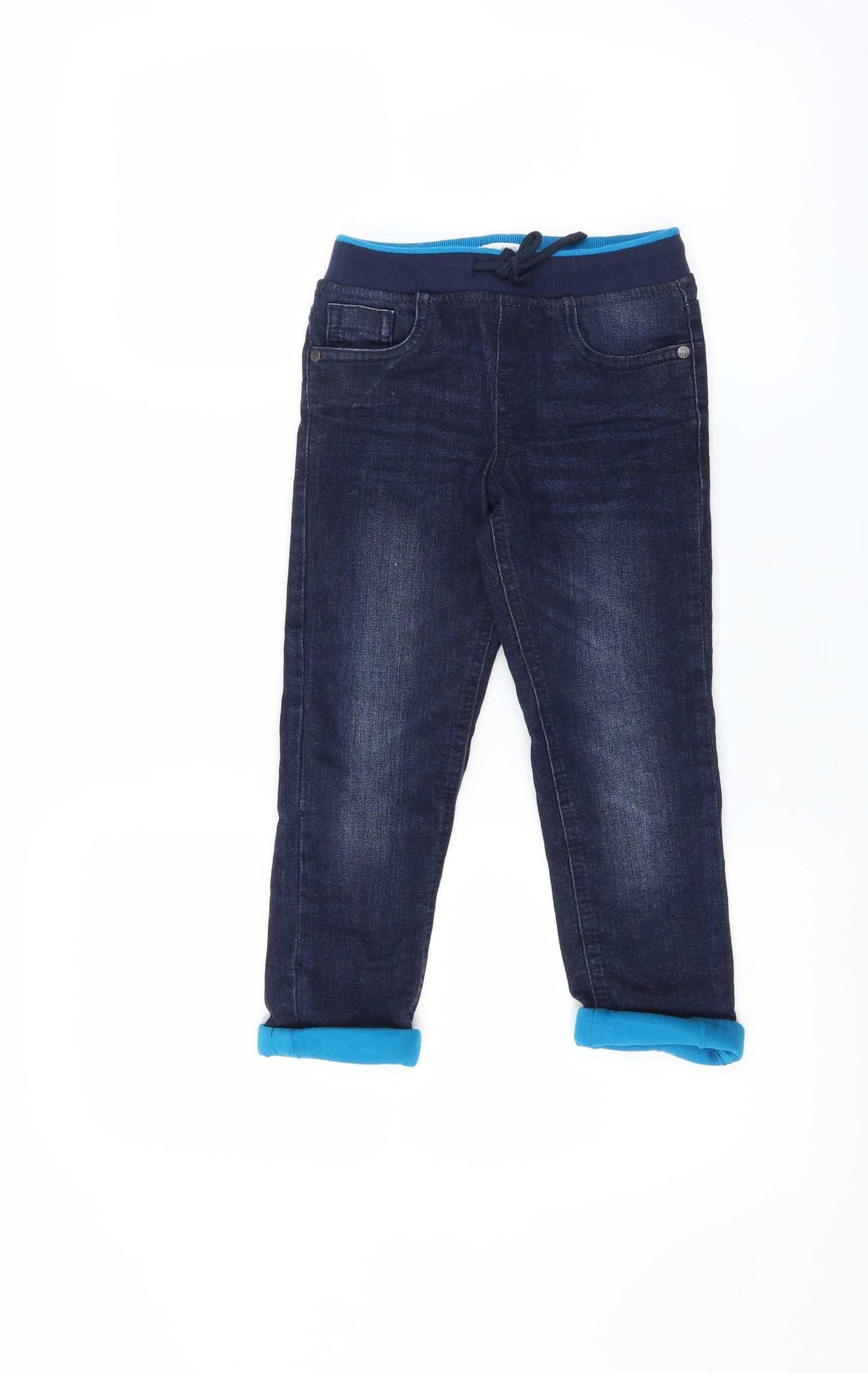 BlueZoo Boys Blue  Denim Jogger Trousers Size 4-5 Years