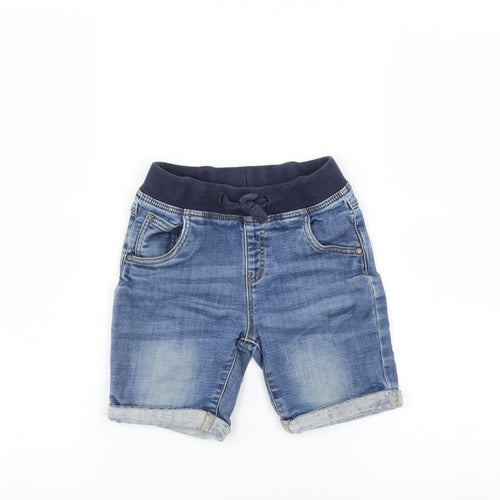 Matalan Boys Blue  Denim Bermuda Shorts Size 3-4 Years - jogger waist