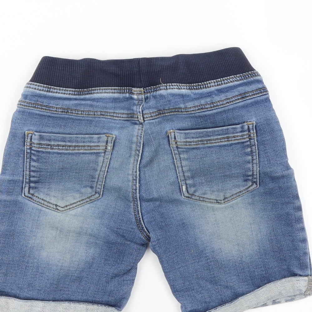 Matalan Boys Blue  Denim Bermuda Shorts Size 3-4 Years - jogger waist