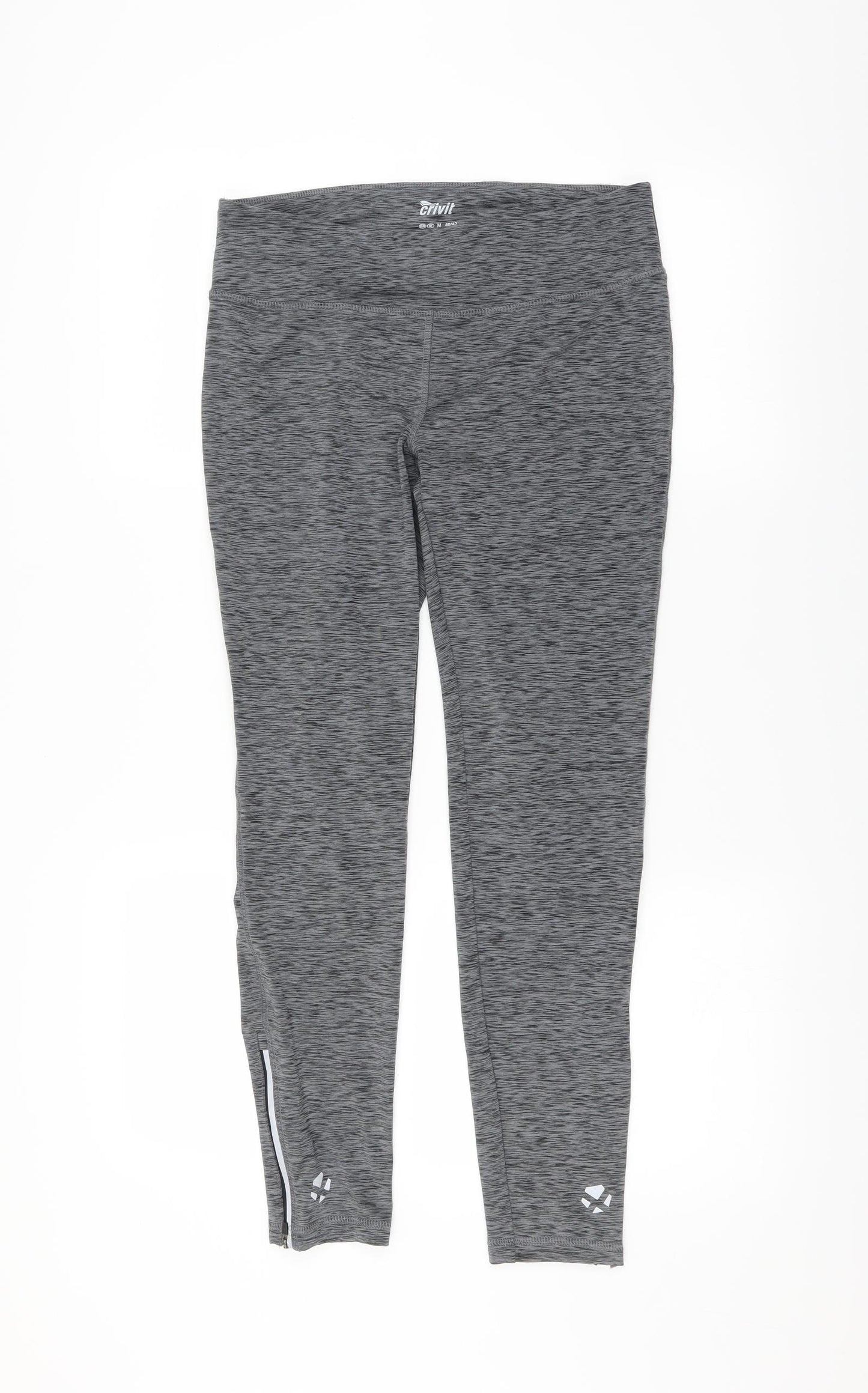 Crivit Womens Grey   Compression Leggings Size M L27 in