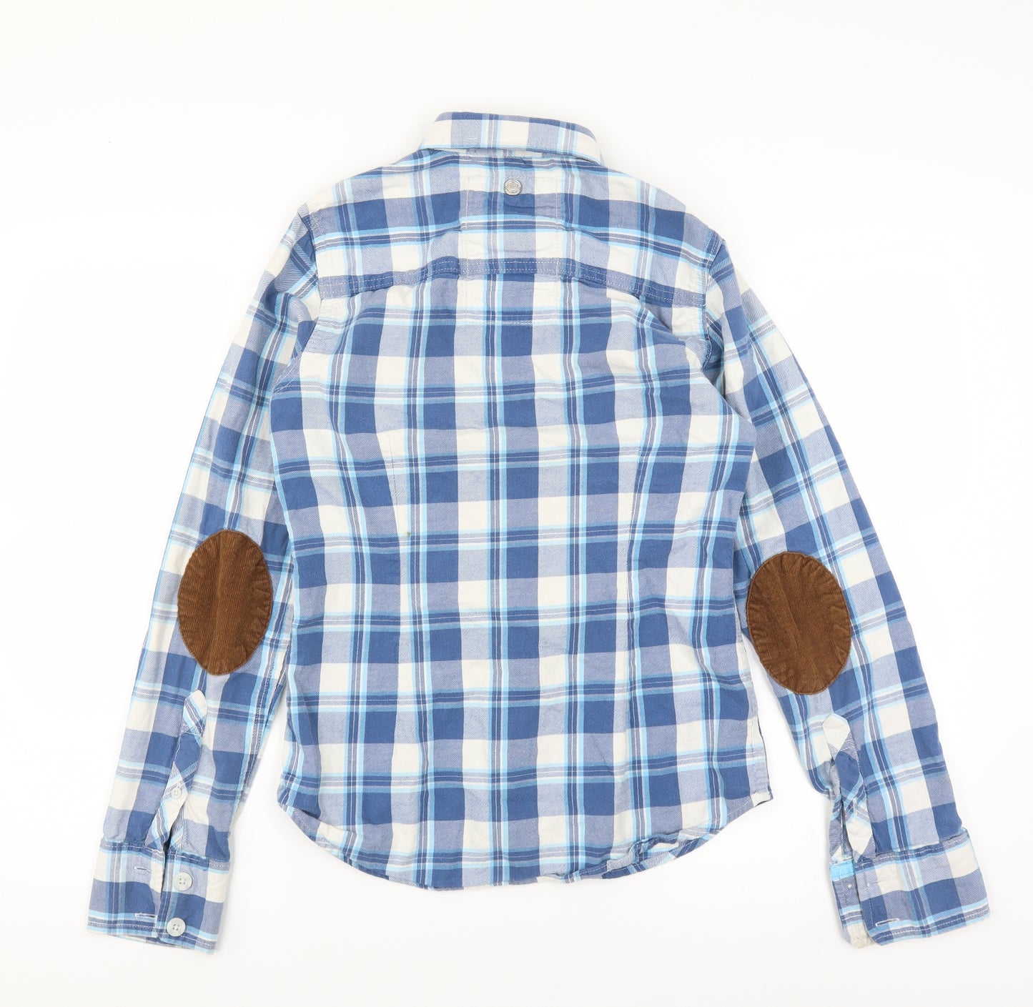 Superdry Mens Blue Plaid   Button-Up Size S