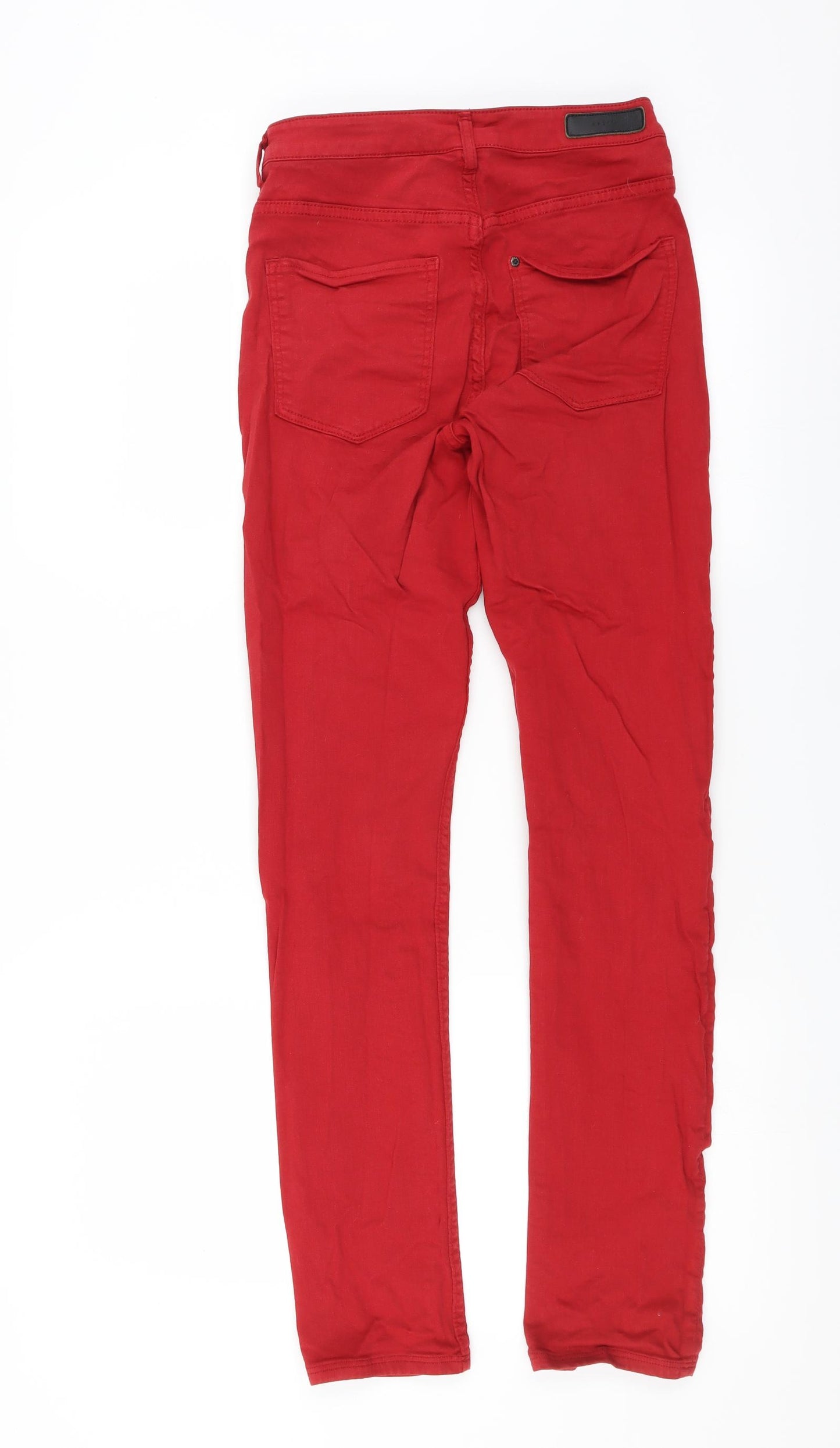H&M Womens Red  Denim Skinny Jeans Size 27 in L30 in - skinny high rise