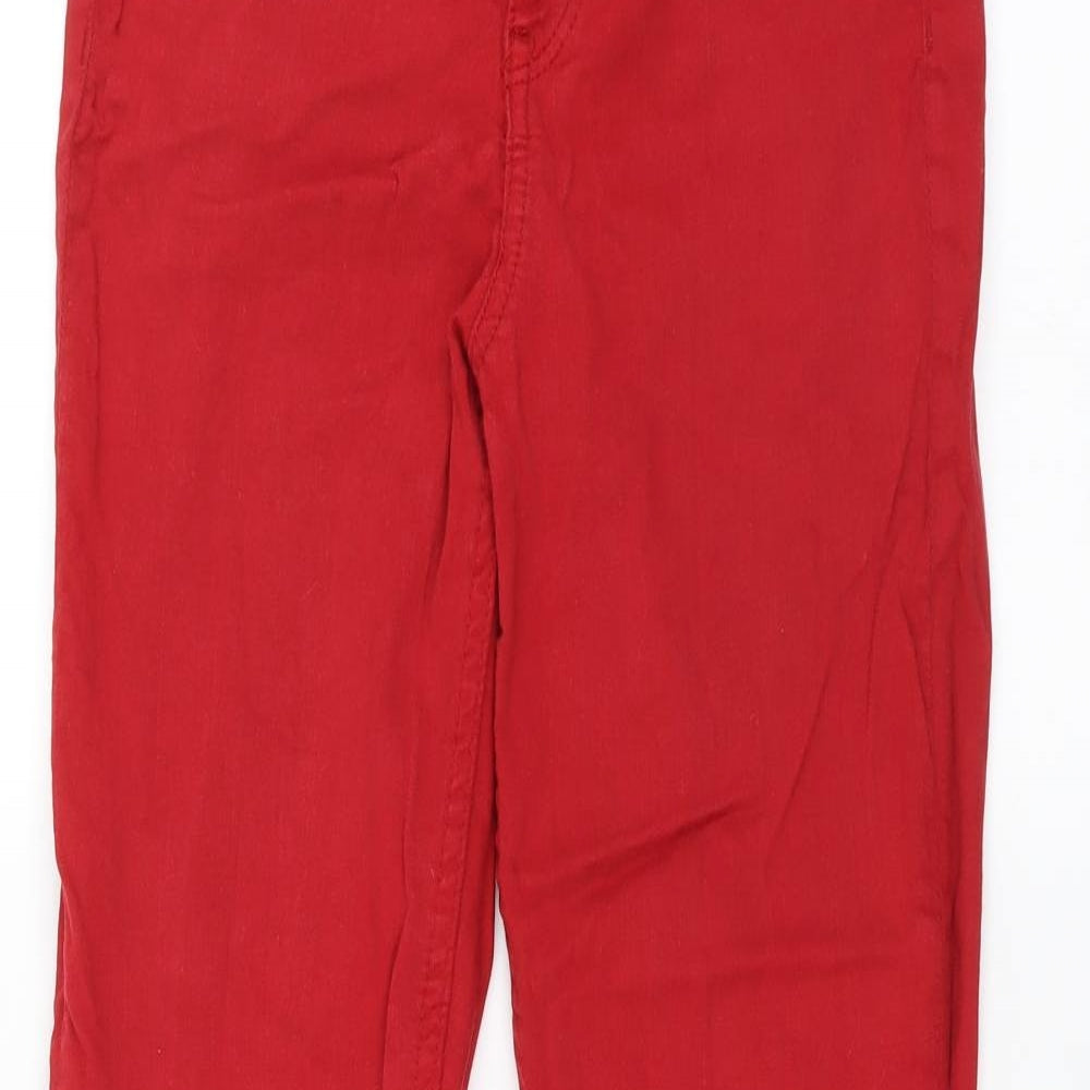 H&M Womens Red  Denim Skinny Jeans Size 27 in L30 in - skinny high rise
