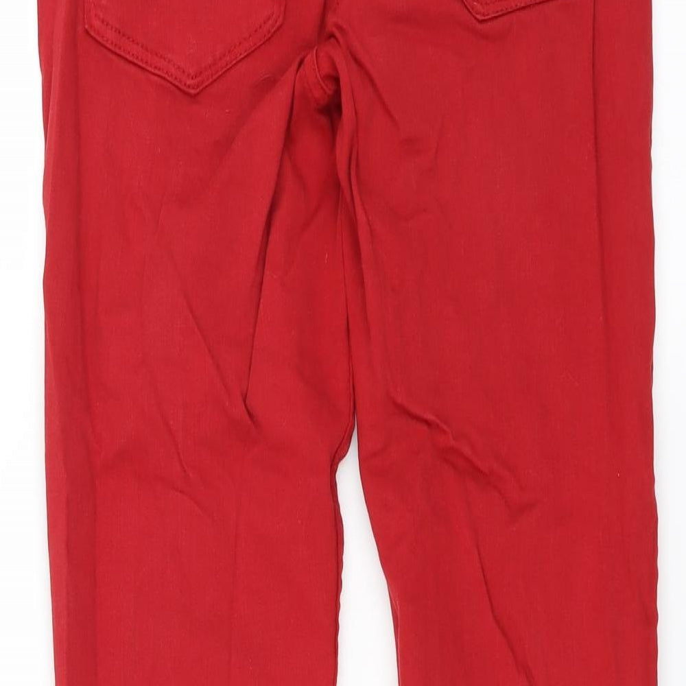 H&M Womens Red  Denim Skinny Jeans Size 27 in L30 in - skinny high rise