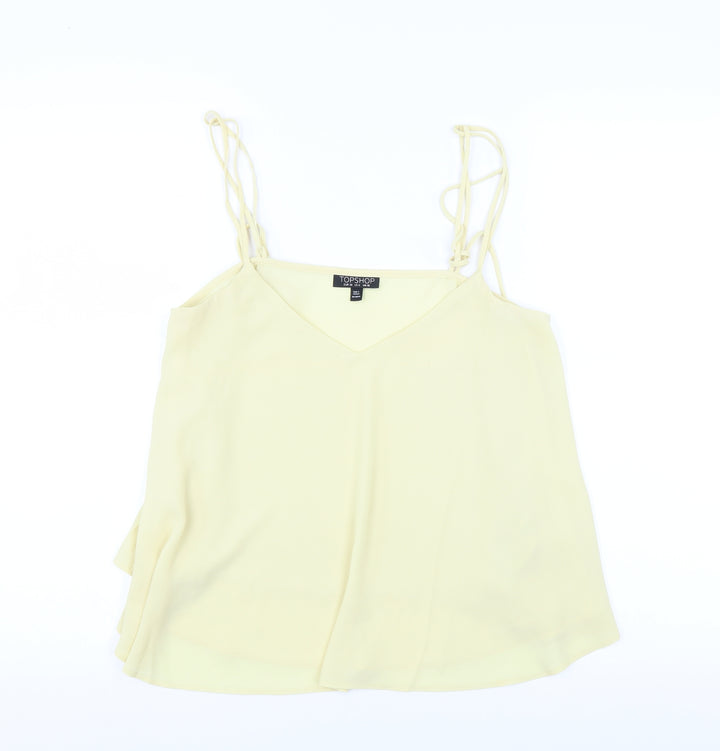 Topshop Womens Yellow Camisole Blouse Size 10