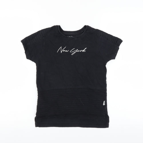 Primark Boys Black   Basic T-Shirt Size 7-8 Years  - new york