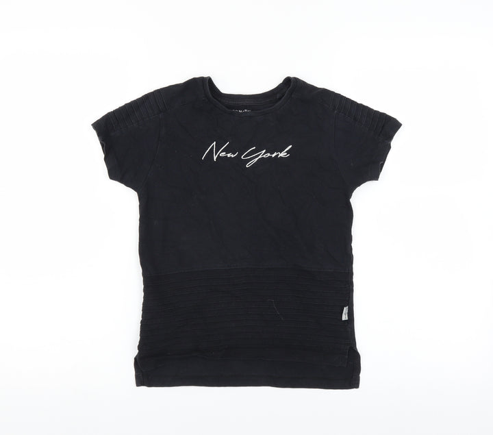 Primark Boys Black Basic T-Shirt Size 7-8 Years - new york