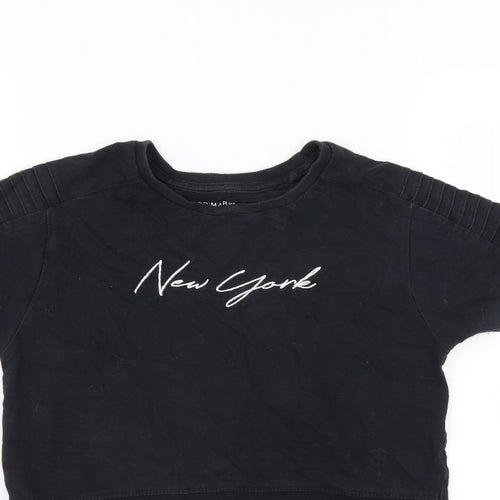 Primark Boys Black   Basic T-Shirt Size 7-8 Years  - new york