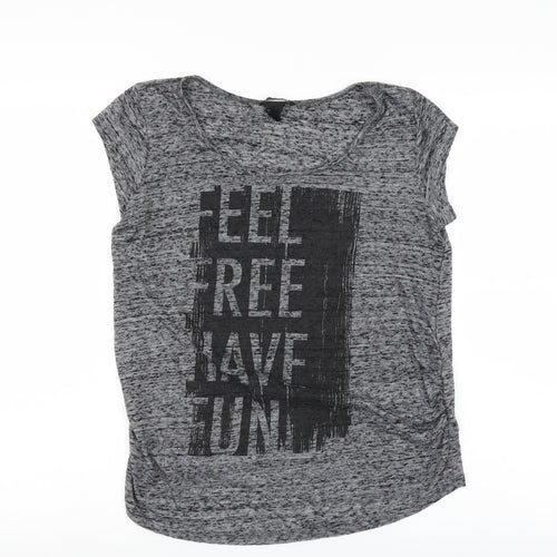 H&M Womens Grey   Basic T-Shirt Size M  - feel free have fun