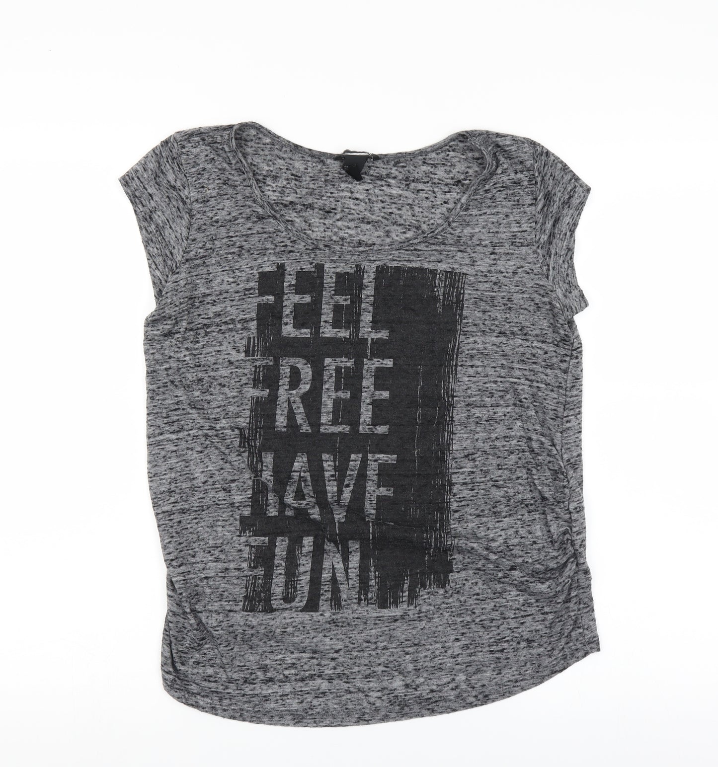 H&M Womens Grey   Basic T-Shirt Size M  - feel free have fun
