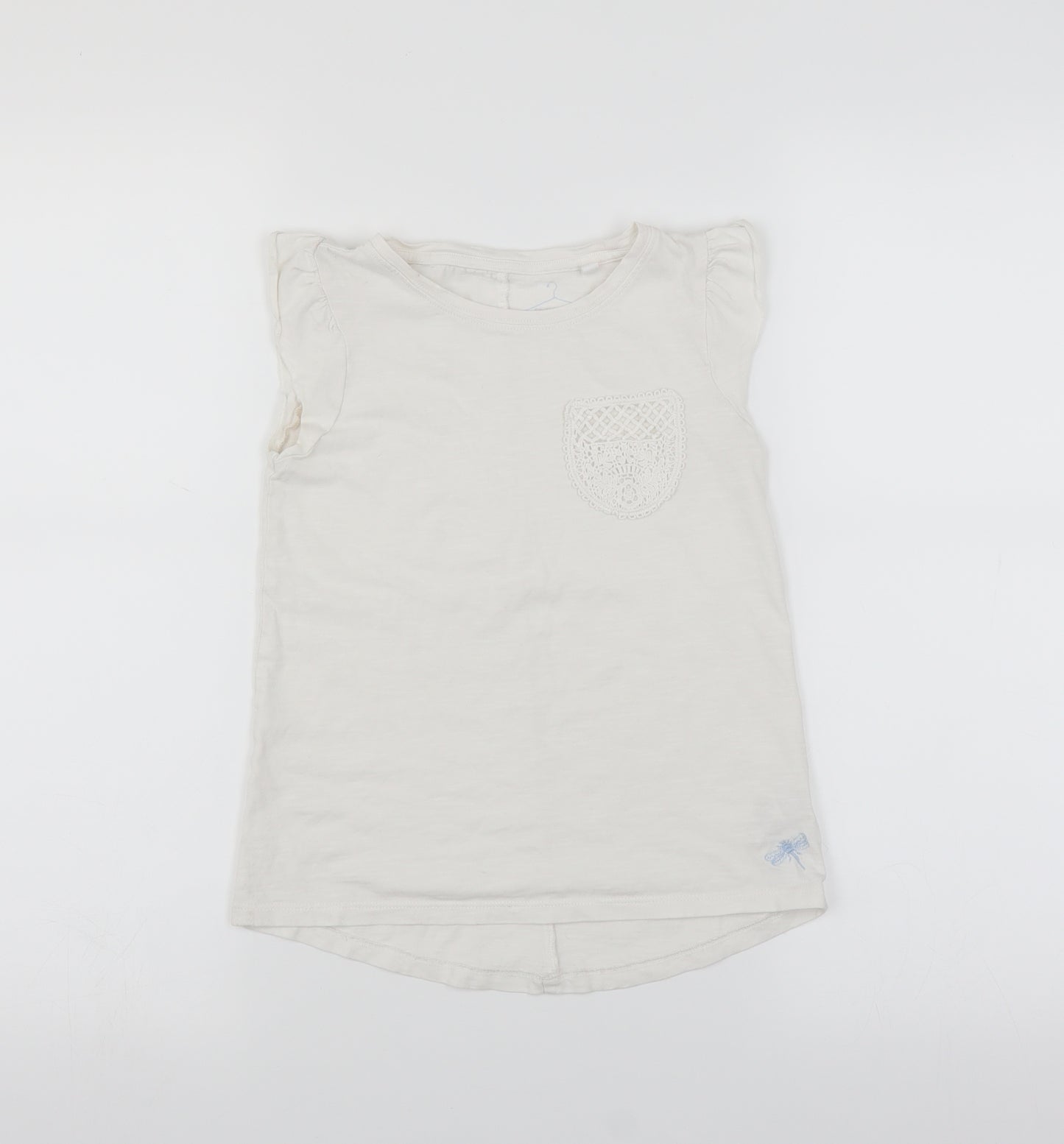 NEXT Girls White   Basic T-Shirt Size 6 Years