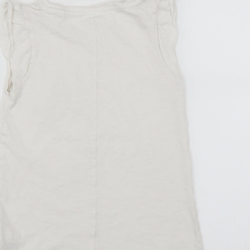 NEXT Girls White   Basic T-Shirt Size 6 Years