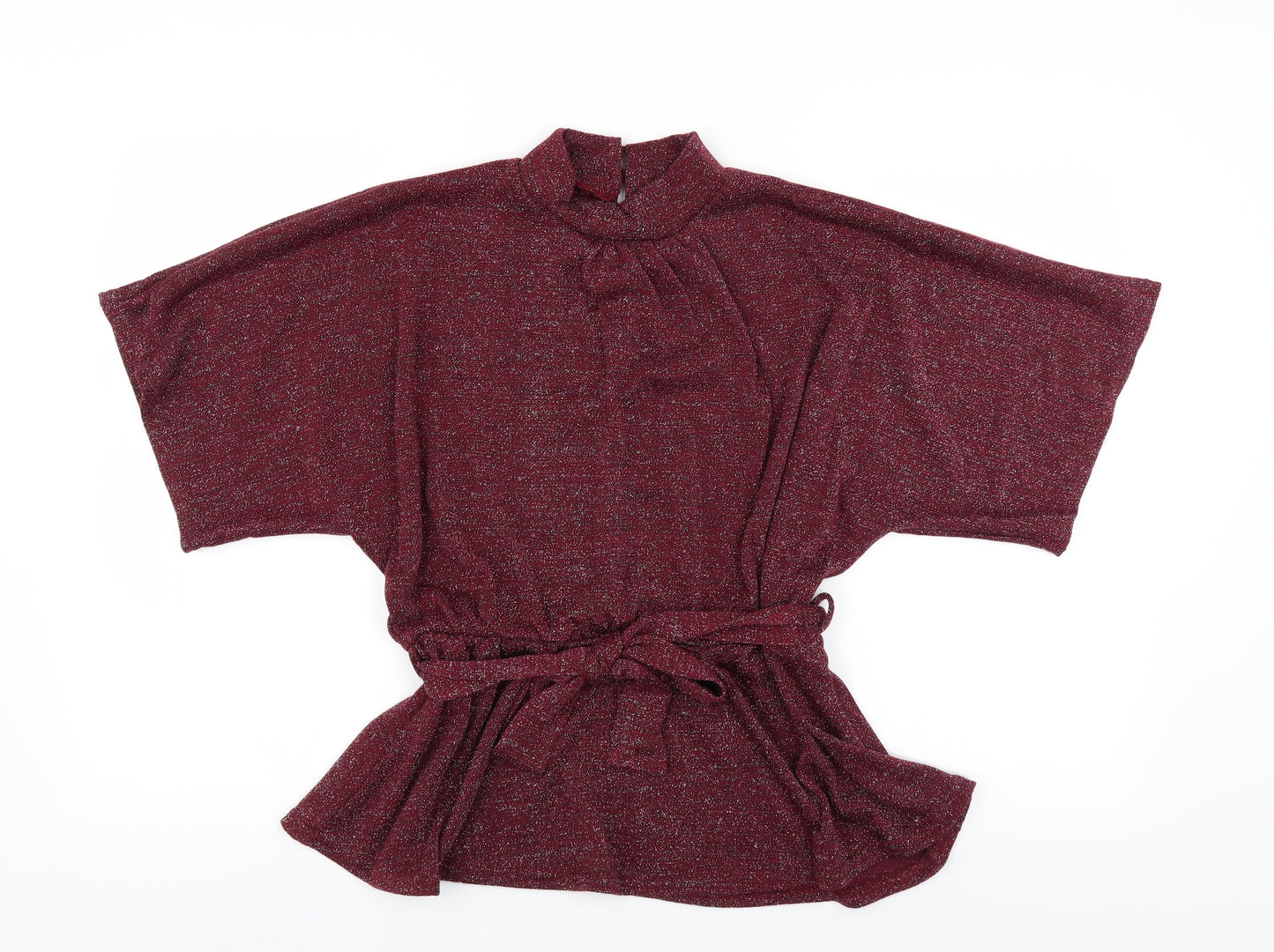 Quiz Womens Purple   Pullover Jumper Size 12  - tie waist