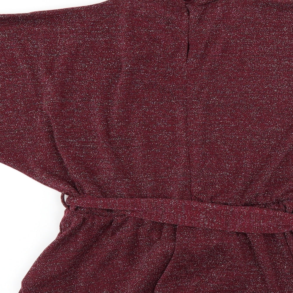 Quiz Womens Purple   Pullover Jumper Size 12  - tie waist