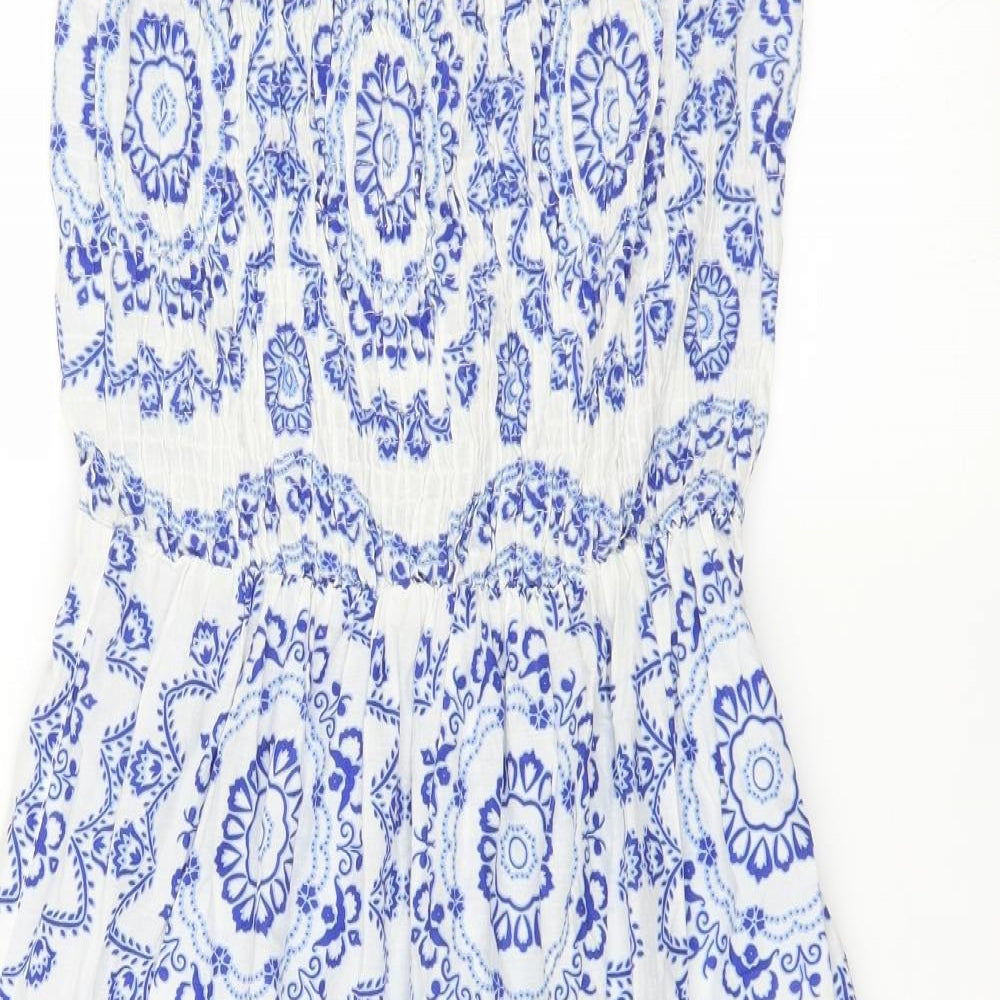 Primark Womens Blue Floral  Fit & Flare  Size 10