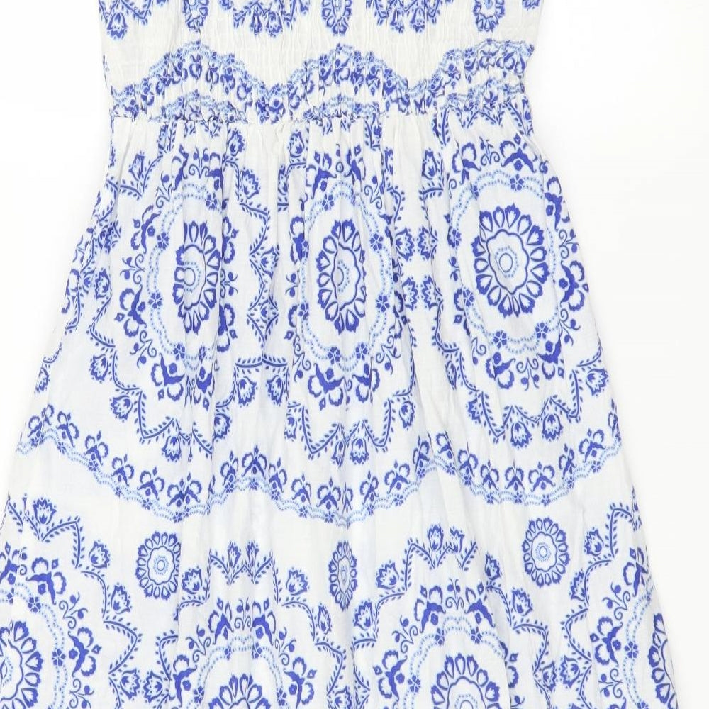 Primark Womens Blue Floral  Fit & Flare  Size 10