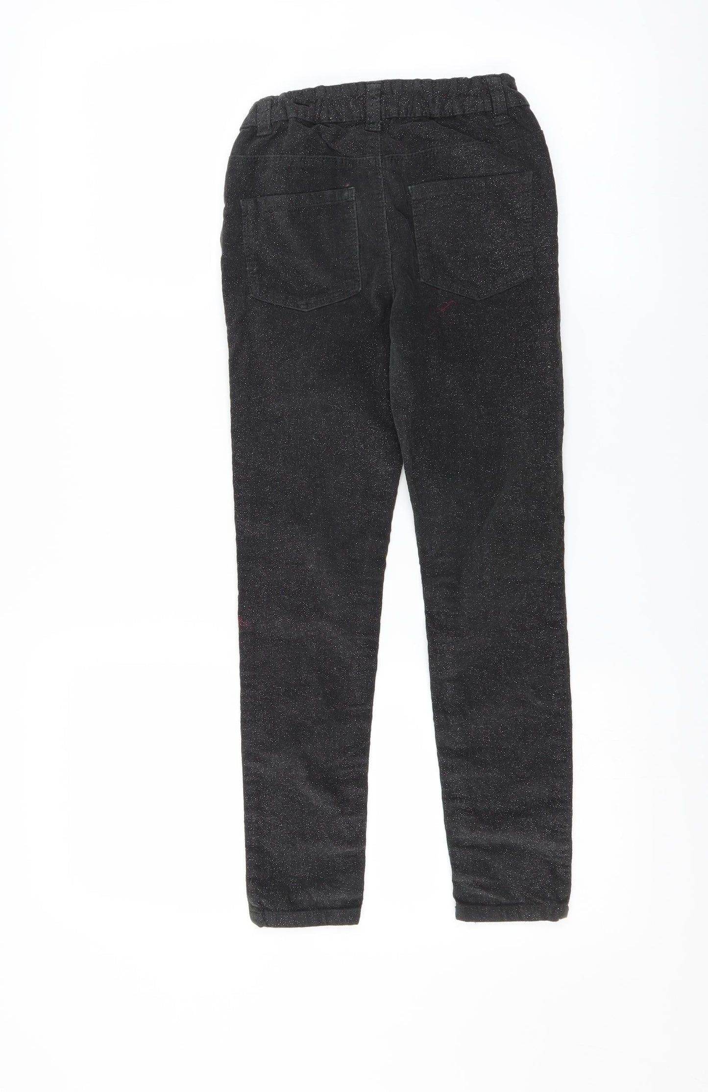 Primark Girls Grey  Corduroy  Trousers Size 9-10 Years - glittery skinny fit