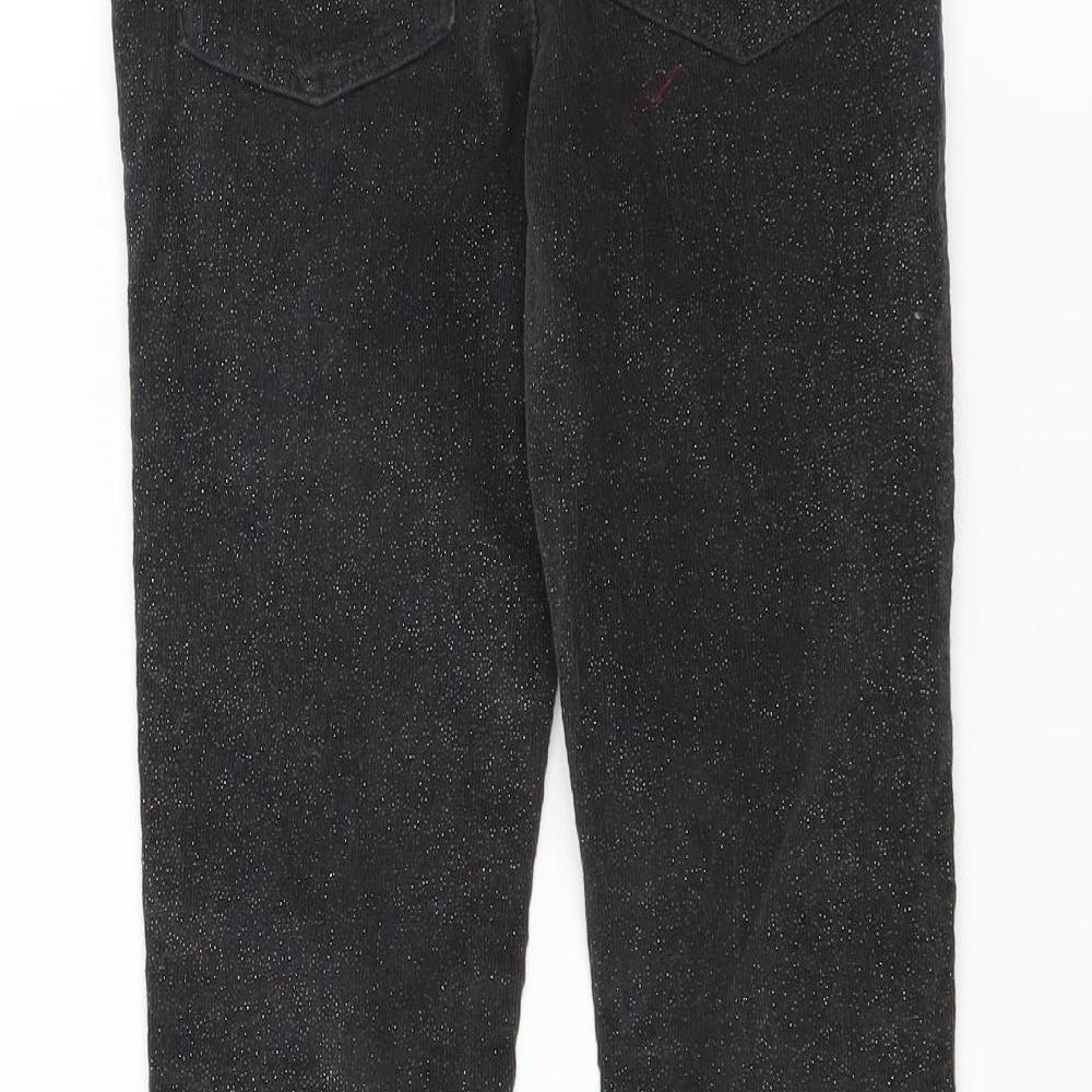 Primark Girls Grey  Corduroy  Trousers Size 9-10 Years - glittery skinny fit