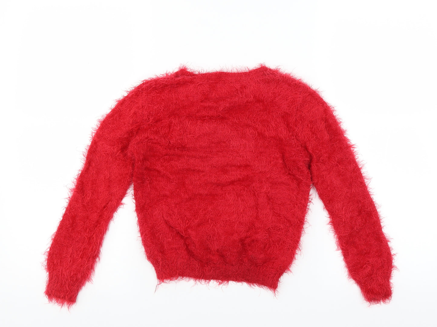 Primark Girls Red   Pullover Jumper Size 7-8 Years  - Reindeer Christmas