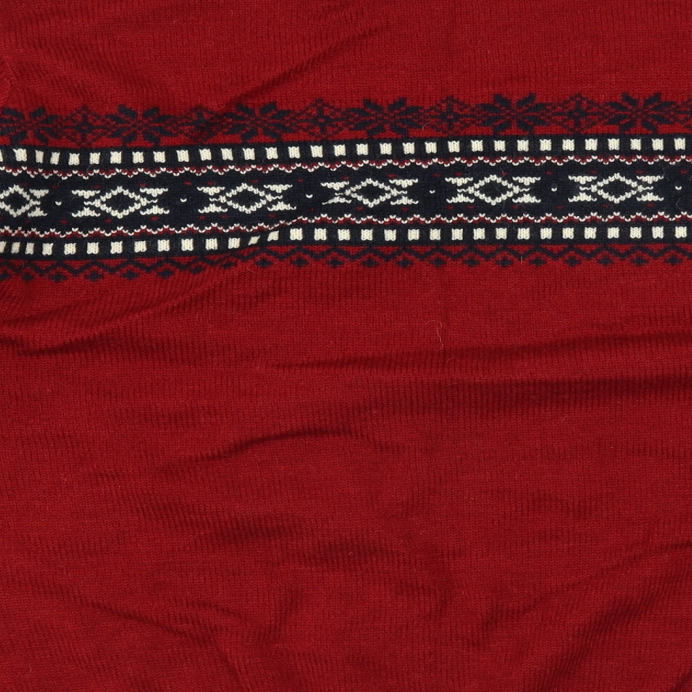 Sainsburys Mens Red   Pullover Jumper Size L  - christmas jumper