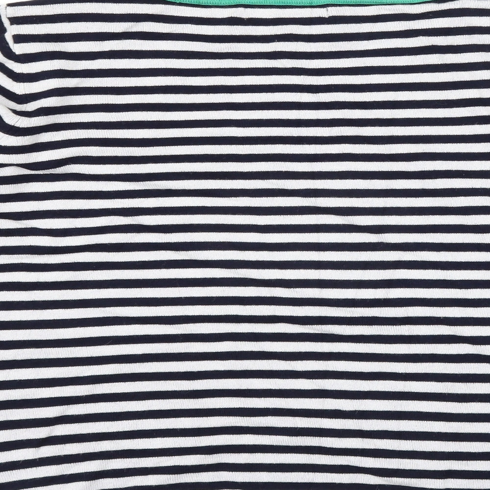 Elite Collection Womens Blue Striped  Pullover Jumper Size M