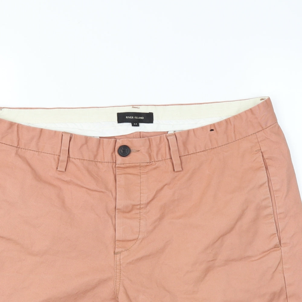 River Island Mens Pink   Bermuda Shorts Size 34 in