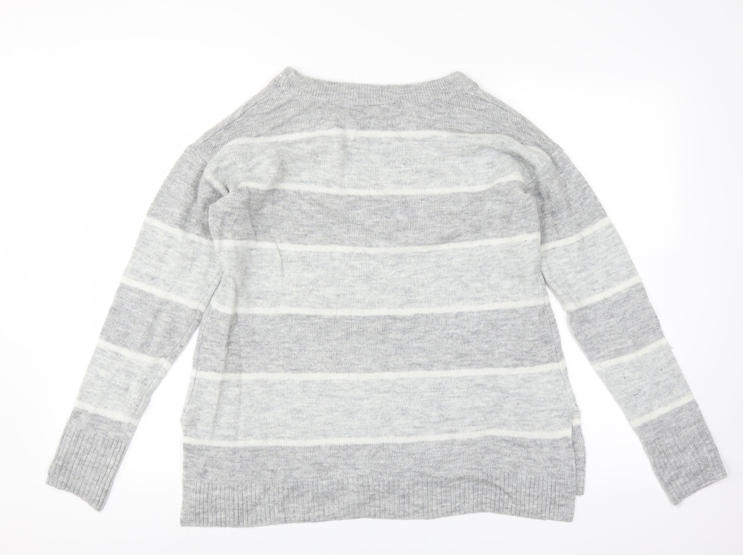 Gap Womens Grey Striped  Pullover Jumper Size M