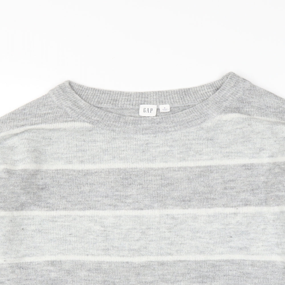 Gap Womens Grey Striped  Pullover Jumper Size M