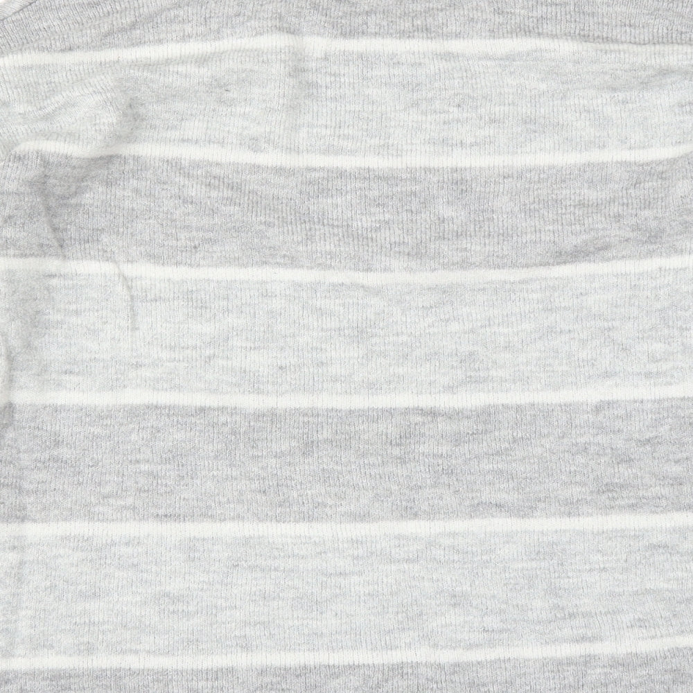 Gap Womens Grey Striped  Pullover Jumper Size M