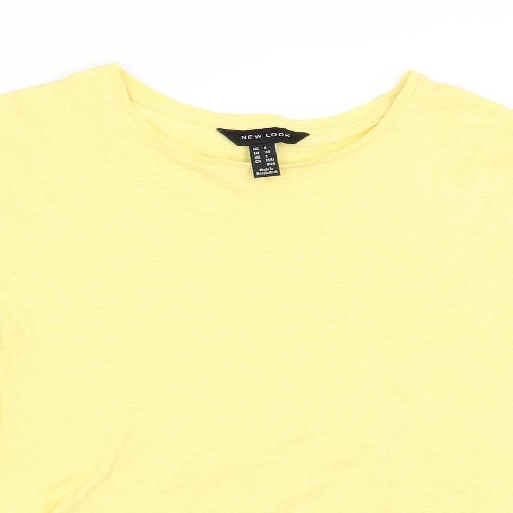 New Look Womens Yellow   Basic T-Shirt Size 6