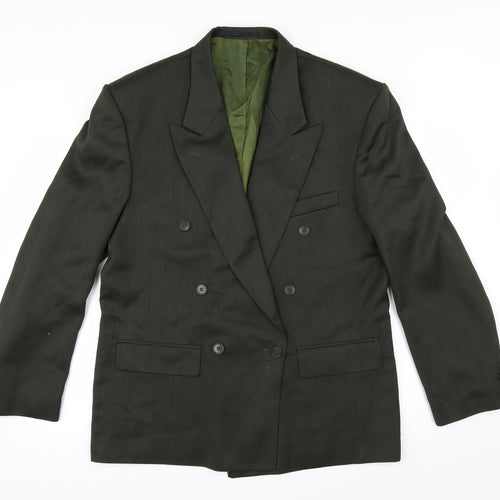 Fascino Mens Green   Jacket Suit Jacket Size 40